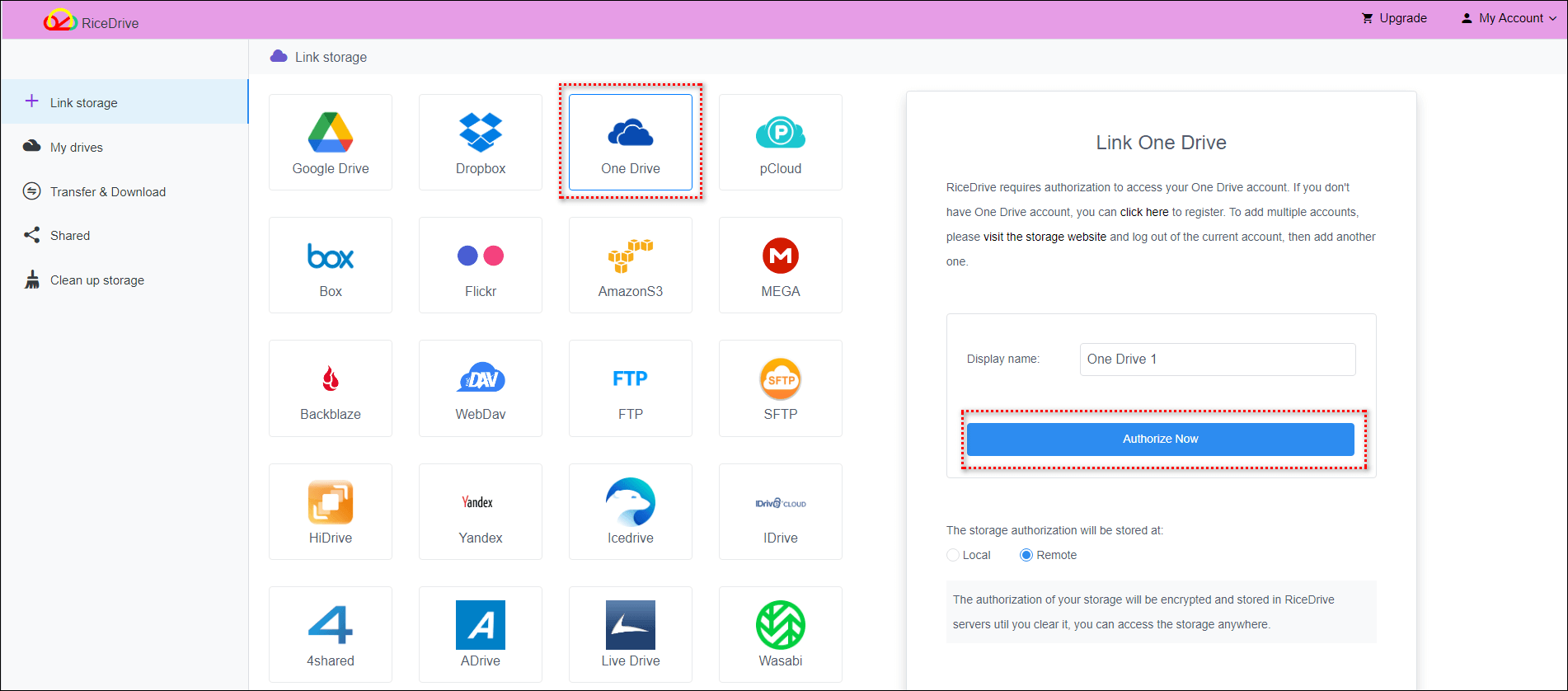 Connect OneDrive