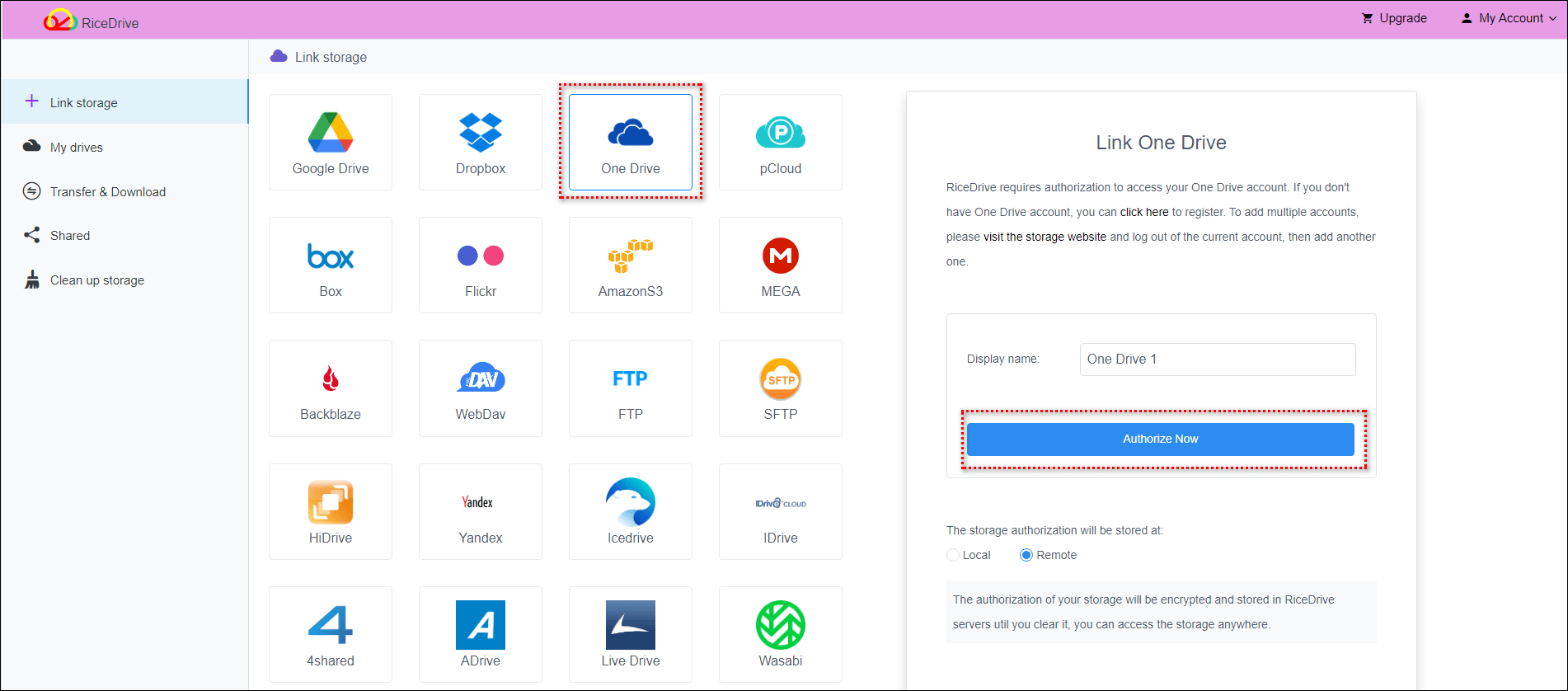 OneDrive 연결