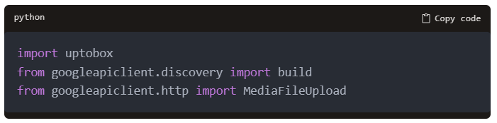 Import the modules