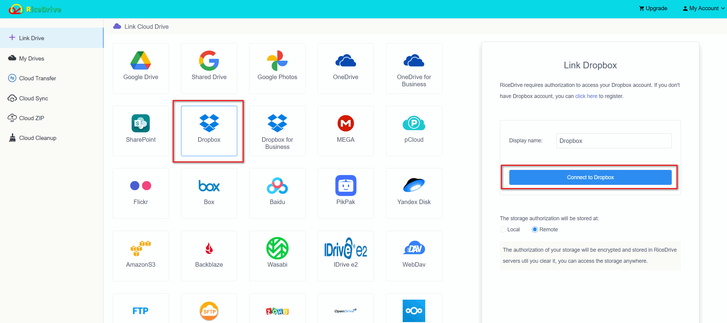 add dropbox