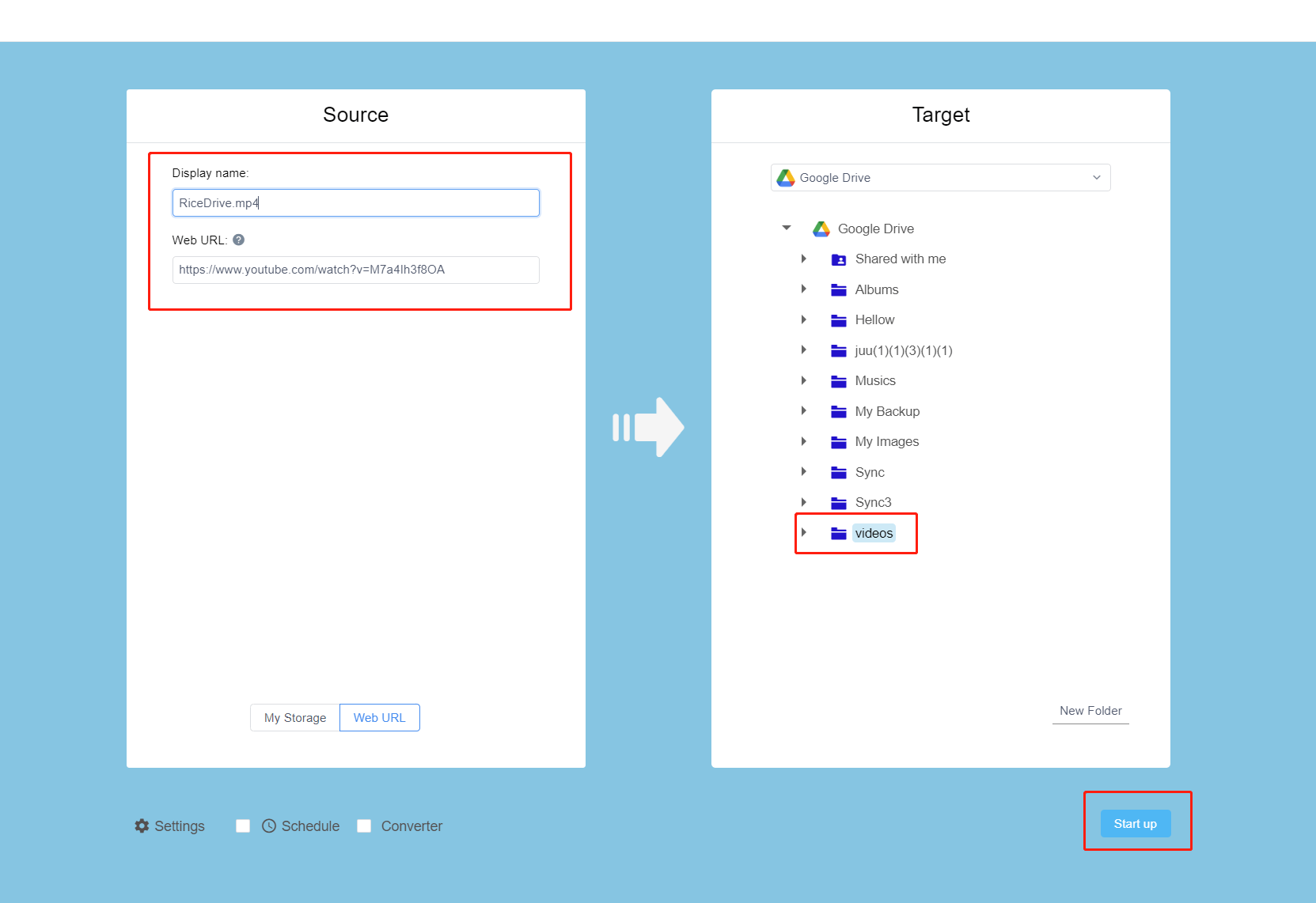 save url to Google Drive