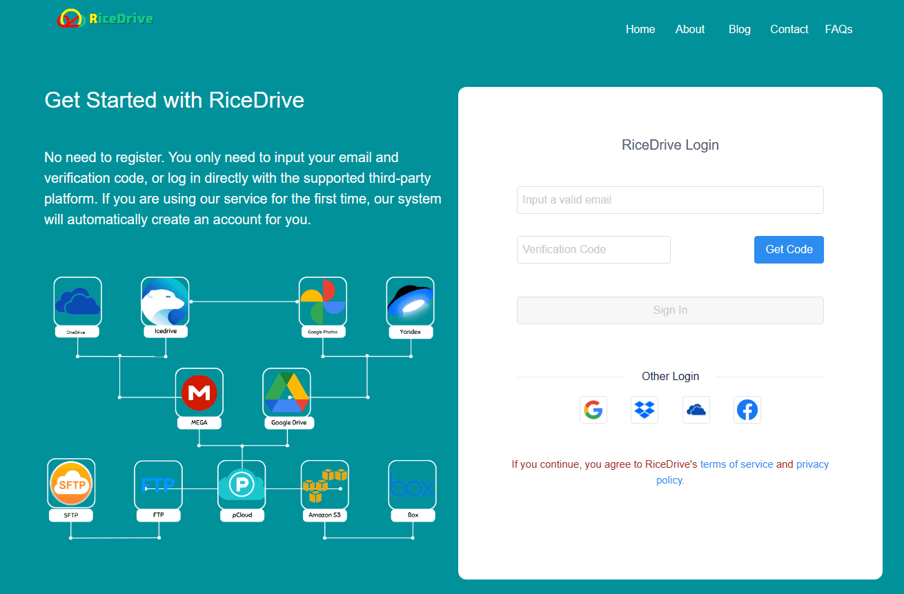 ricedrive login