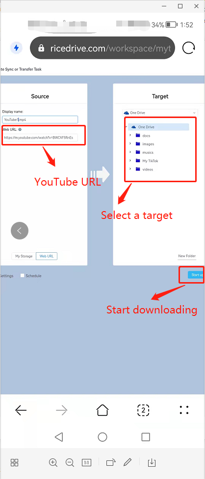 Download YouTube in android